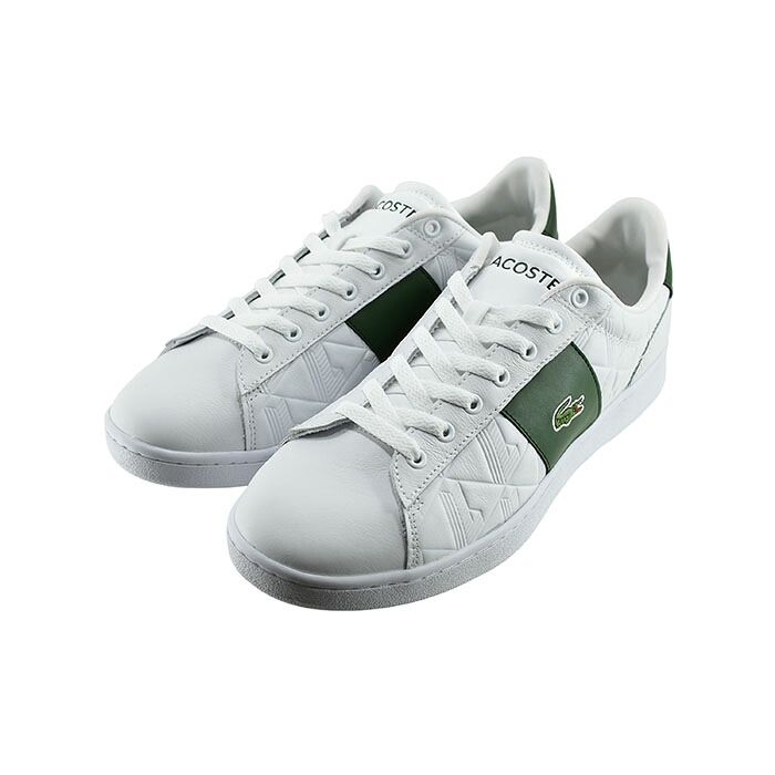 ラコステ LACOSTE CARNABY SET 1252 APAC SMA カーナビー セット 1252 APAC SMA (WHT/DK GRN) 49SMA0219 スニーカー ホワイト/ダークグリーン メンズ シューズ 靴 37｜sasaya店