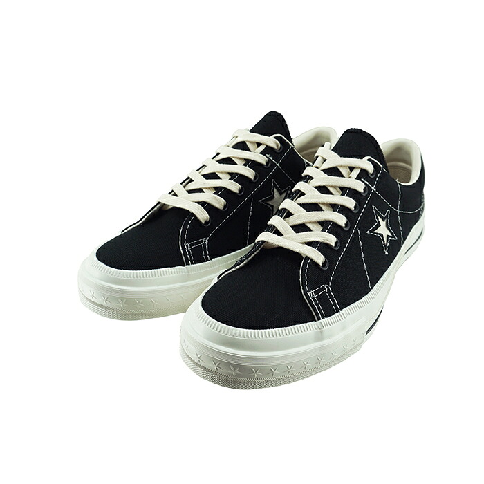 コンバース CONVERSE ONE STAR J VTG CANVAS (ブラック(~24.5cm)) 35200520 スニーカー ユニセックス 黒 クロ レディース シューズ 靴 35|sasaya店