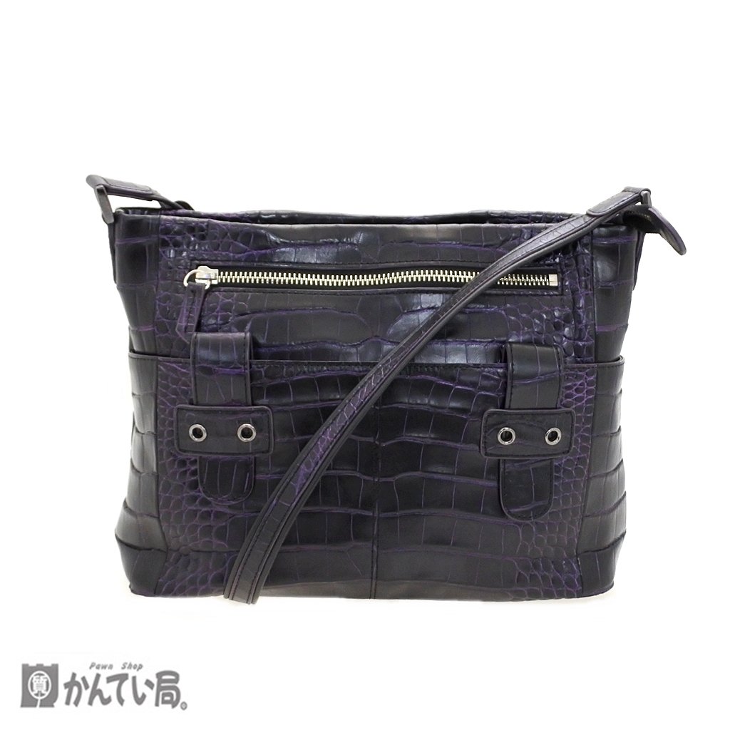 美品✨ハンドバッグ　クロコ　ブラック　ゴールド金具 FENDI 美品 フェンディ クロコダイル ブラック ゴールド金具