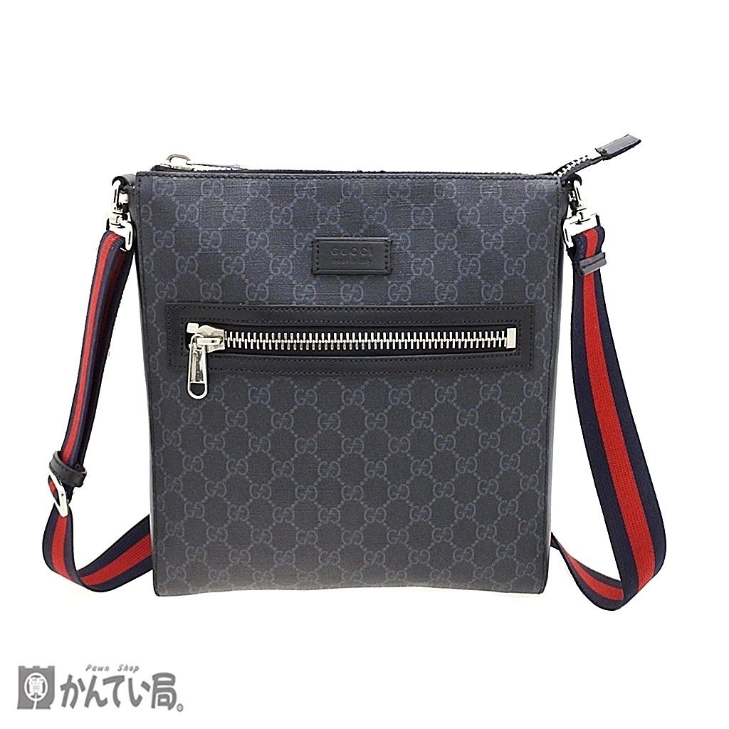 GUCCI ＧＧマーモント 斜め掛けショルダー スモール グレー グッチGGマーモント スモールショルダー 白/ネイビー ゴールド