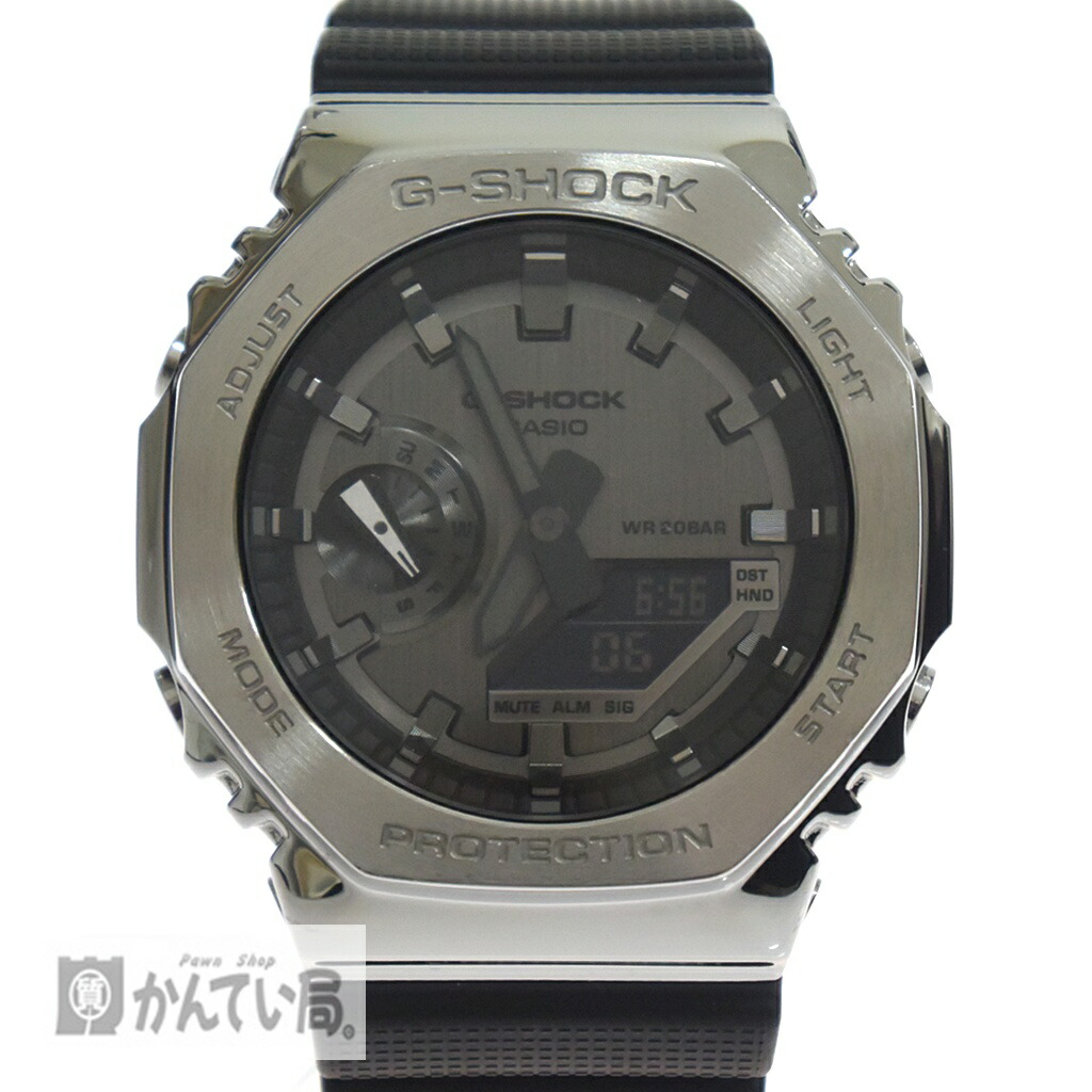 CASIO カシオ G-SHOCK ジーショック GM-2100 アナデジ 稼働品 腕時計 メンズ 八角形フォルム メタルカバード 5611 樹脂バンド 20気圧防水 【中古】