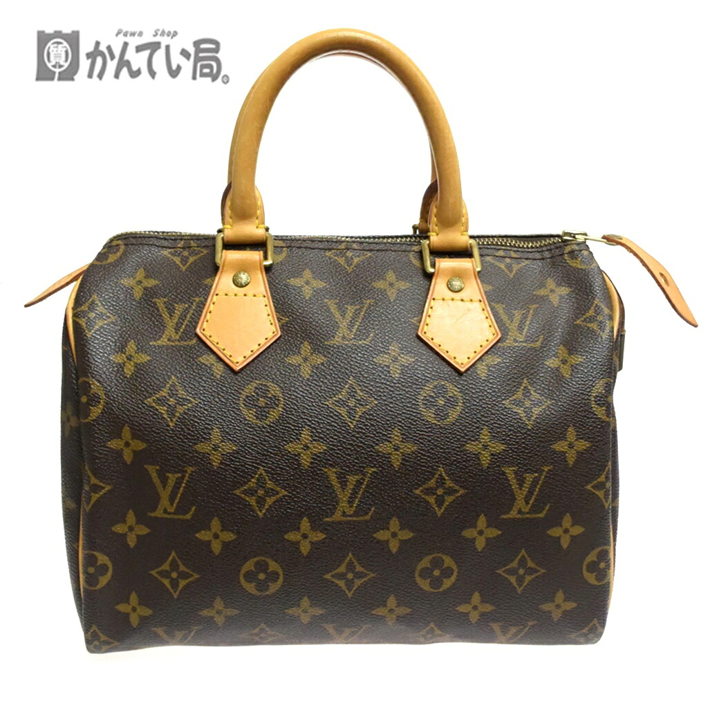 LOUIS VUITTON ルイ・ヴィトン M41528 モノグラム スピーディー25 ハンドバッグ ミニボストン マチあり ファスナー式 レディース 【中古】|かんてい局太宰府店