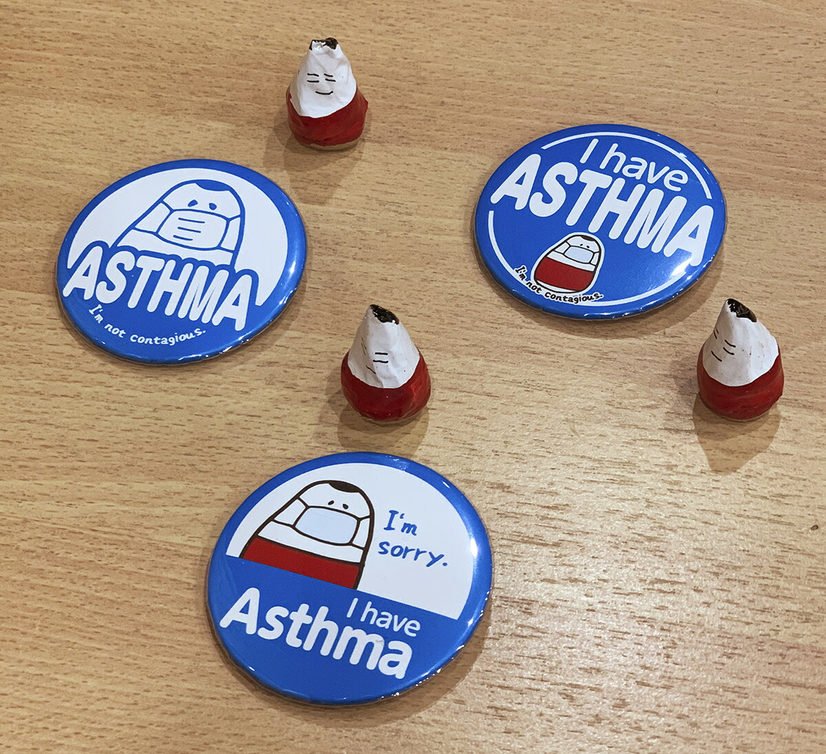 楽天市場 缶バッジ 英語版 Asthma 3種 喘息 ぜん息 ぜんそく 佐島屋