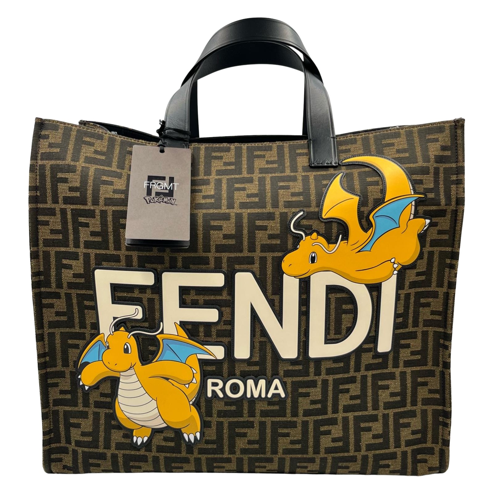 Fendi ロゴパッチワークトートバッグ Fendi ロゴパッチワークトートバッグ