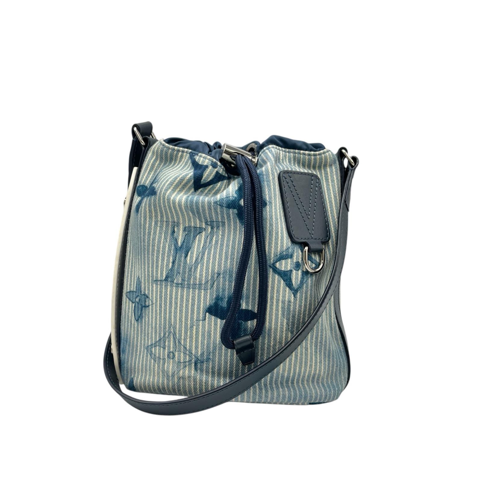 ルイヴィトン LOUIS VUITTON ショルダーバッグ サックマラン メッセンジャーバッグ M57830 コットンキャンバス/レザー ブルー メンズ