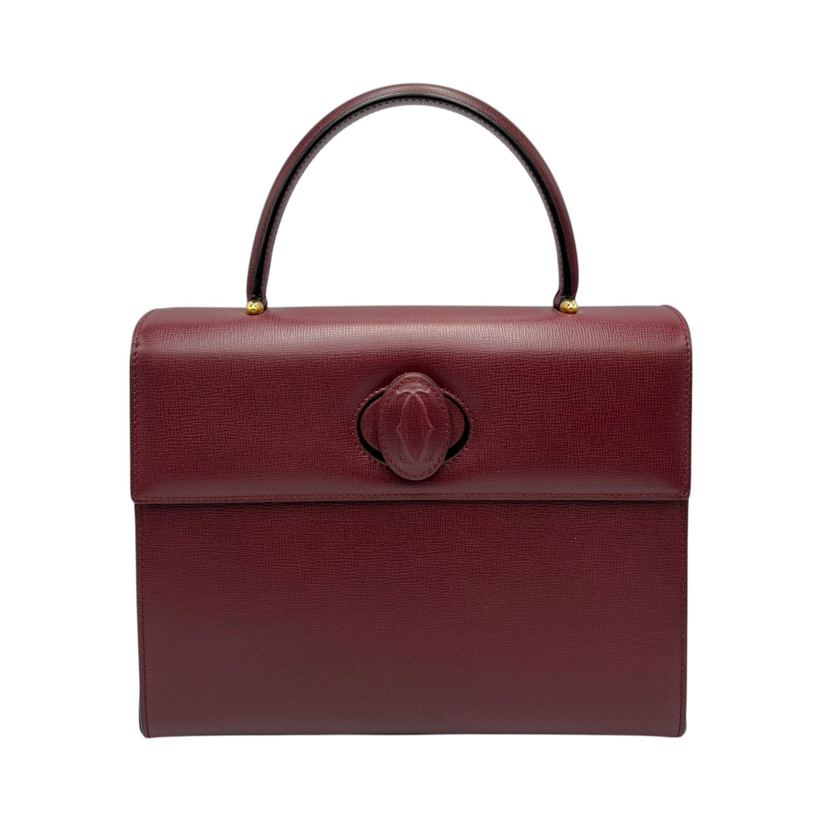 Cartier　カルティエ　マストライン　レザーハンドバッグ　ボルドー it48wtmufd2o-1.jpg