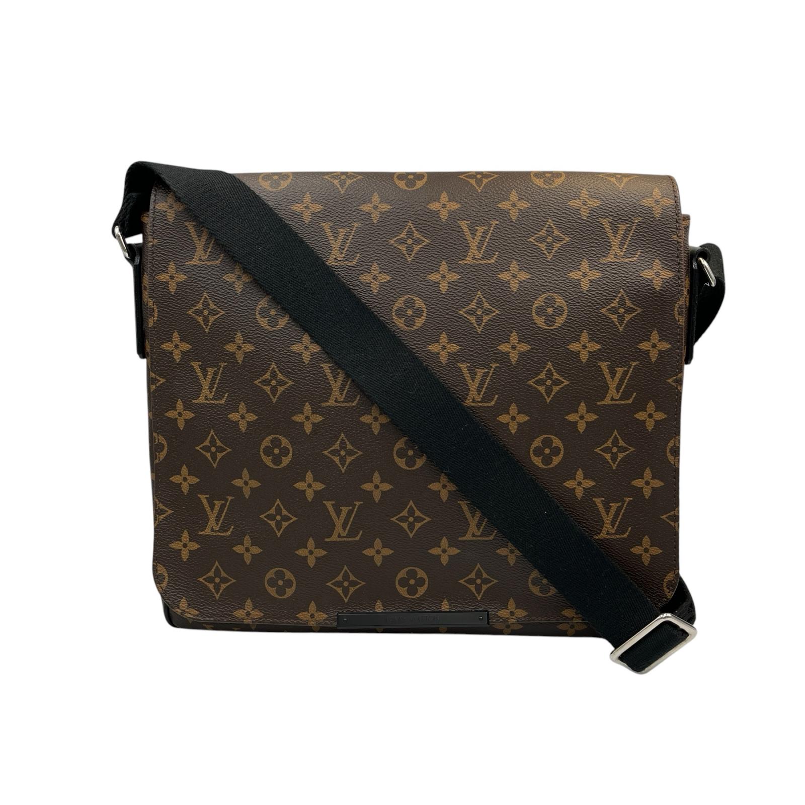 ルイヴィトン LOUIS VUITTON ショルダーバッグ ディストリクトMM M40934 モノグラムマカサー 赤銅色 メンズ