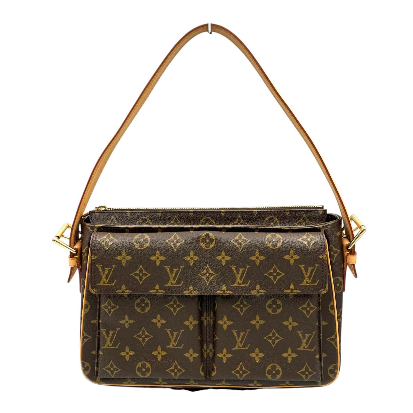 ルイヴィトン LOUIS VUITTON ハンドバック ヴィバシテGM 一肩先 M51163 モノグラム帆布 赤銅色 レディース