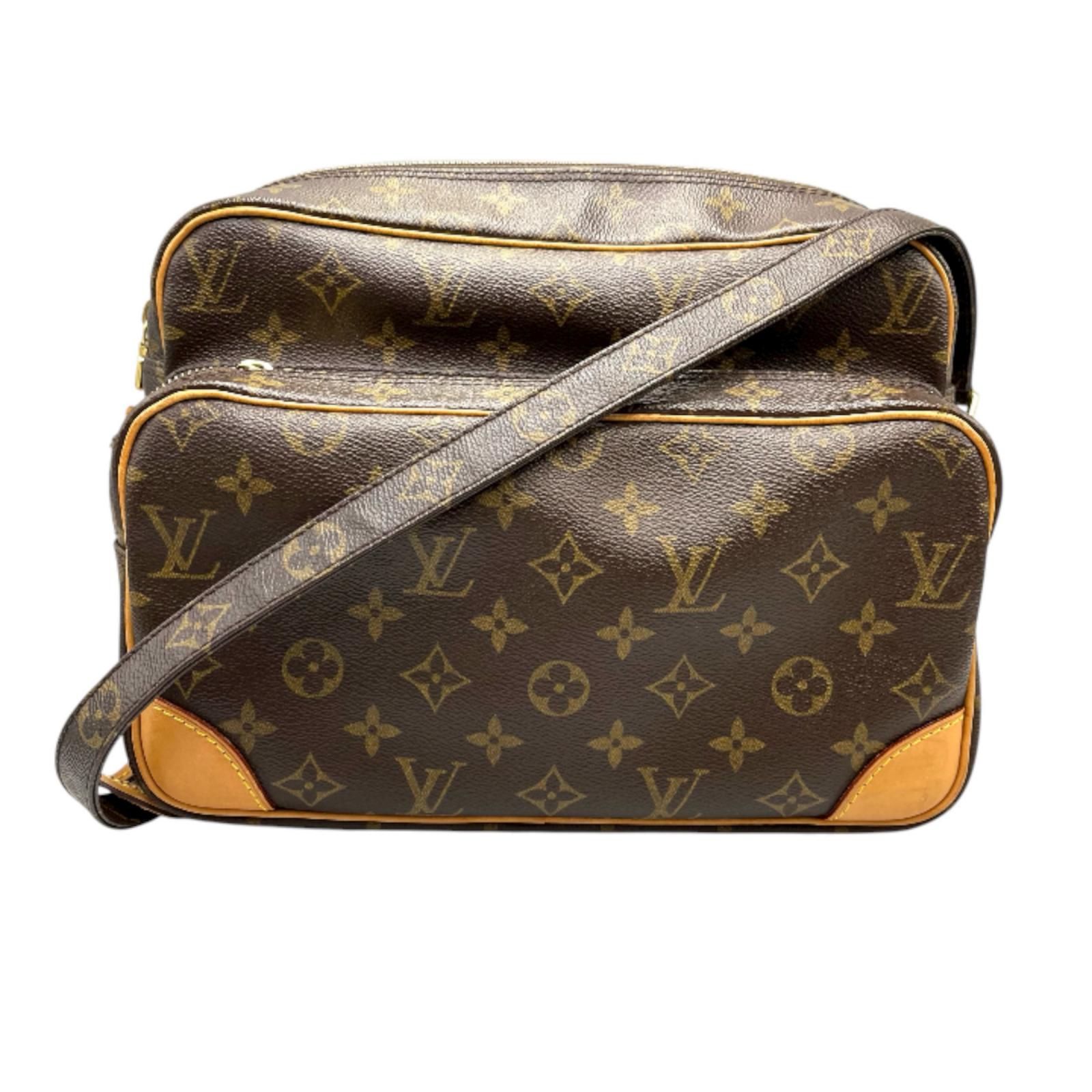ルイヴィトン LOUIS VUITTON ショルダーバッグ ナイル M45244 モノグラム帆布 赤銅色 レディース