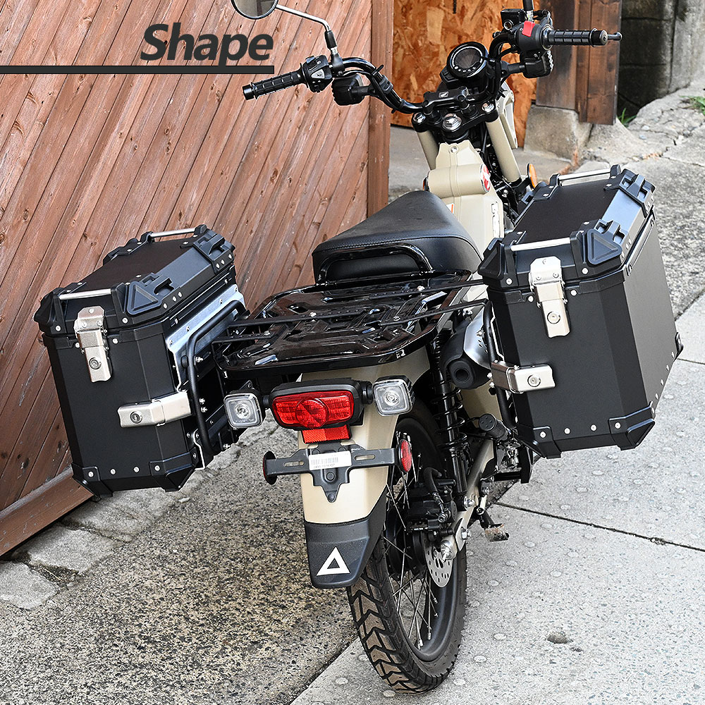 ハンターカブ Ct125 38l クロスカブ サイドケース ステー付き 汎用 バイク用ボックス Adv150 パニアケース ハンターカブ Ct125 38l クロスカブ サイドケース ステー付き 汎用 バイク用ボックス Adv150 パニアケース
