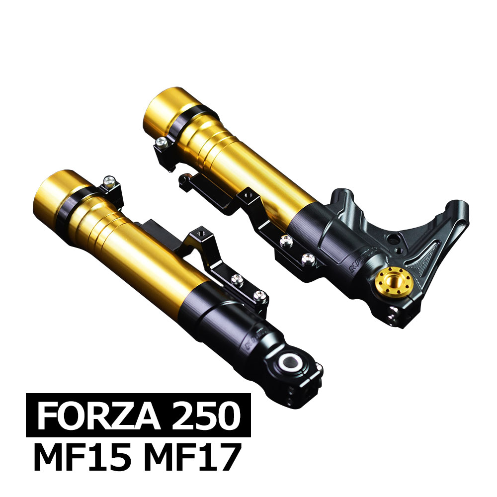 フォルツア 250 MF15 MF17 FORZA フロントフォーク アウターチューブ 倒立type ラジアルマウント ブラック ホンダ フォルツア ビクスク スクーター カスタム フロント サスペンション｜SASUKE project