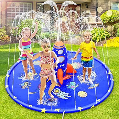 ロケット 噴水マット プール アウトドア用 子供 家庭用 噴水池 夏の日 水遊び 親子遊び 誕生日プレゼント 芝生遊び 夏対策 簡単収納 砂浜おもちゃ Educaps Com Br