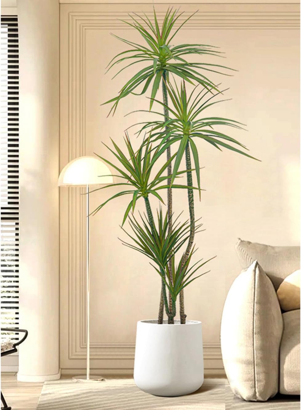 アレカヤシ フェイクグリーン 160cm 大きい 鉢付き 人工観葉植物 フェイク 人工観覧植物 人工観葉樹 シンプル ドラセナ リアル 白*円形鉢付き 室内 屋内 おしゃれ 水やり不要 インテリア 玄|サステナライフ