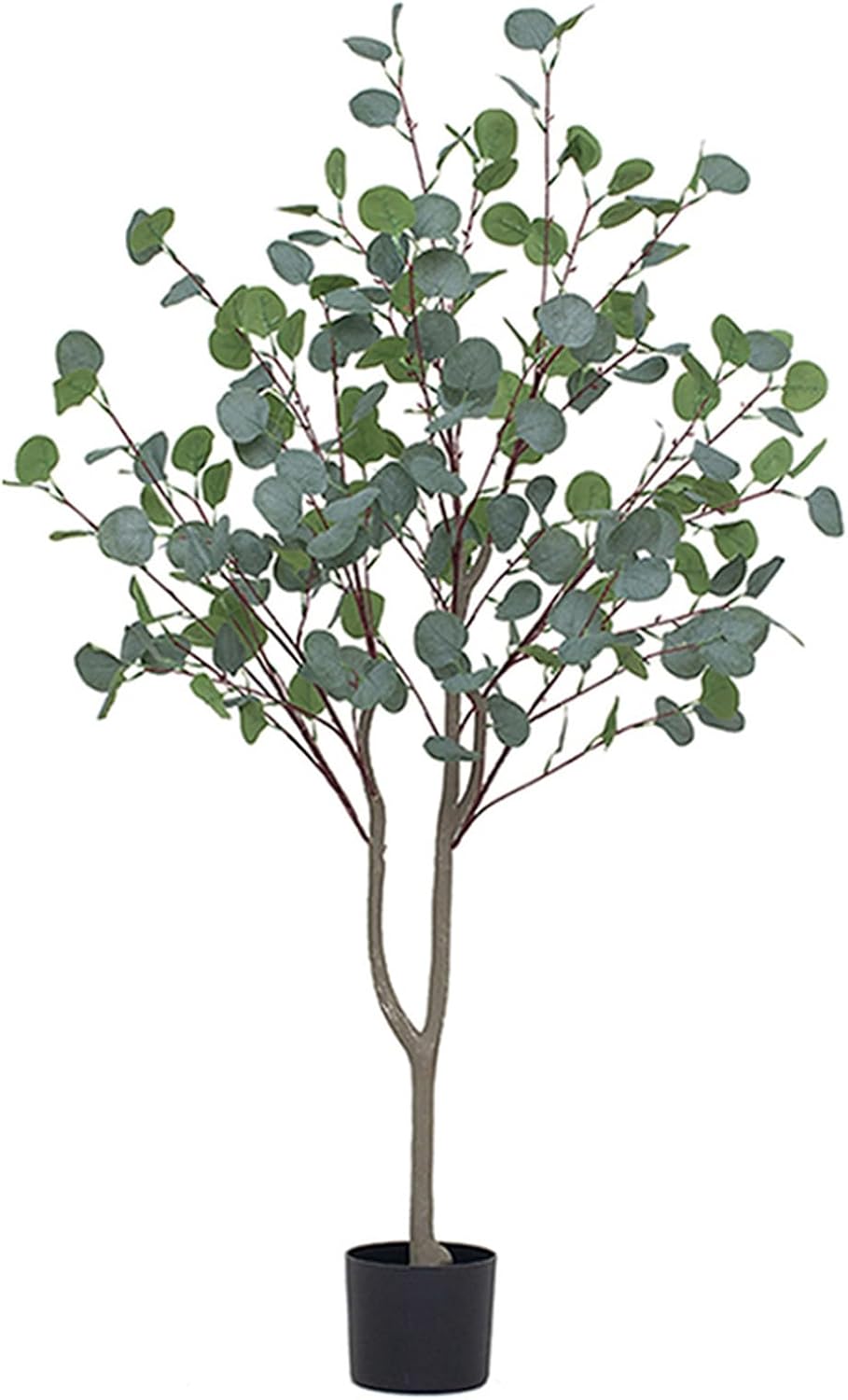 フェイクグリーン 大型 観葉植物 フェイクツリー リアル 人工樹 人工木 ナチュラル 鉢植え ユーカリ(人工) ヤシ A130CM 人工観葉植物 お祝い オフィス リビング インテリア リアル 大きめ|サステナライフ
