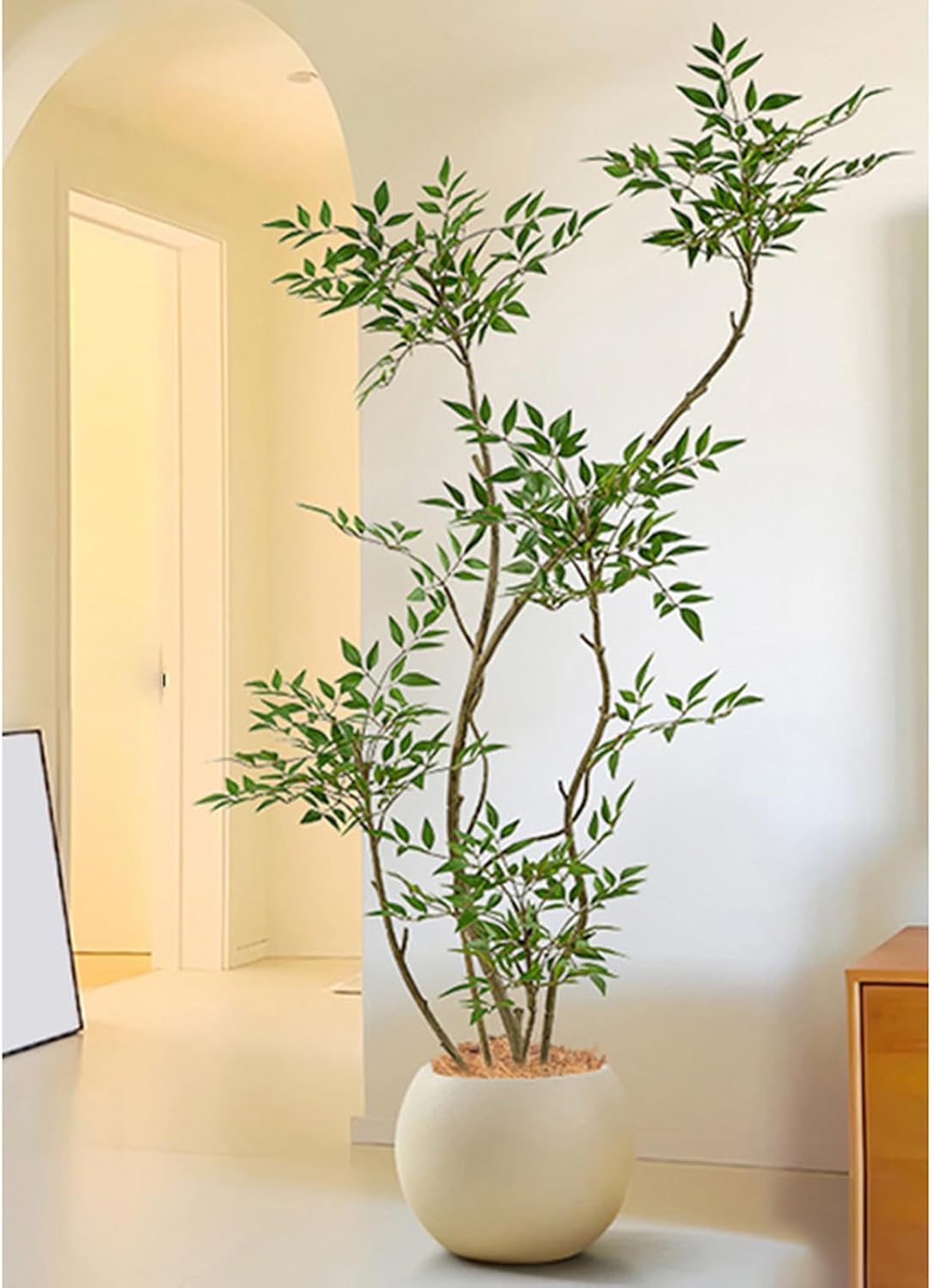 大型 人工観葉植物 フェイクグリーン 観葉樹 カラー7 造花 パキラ 高さ160cm インドア ホームデコレーション 玄関 リビング オフィス インテリア スタンド 鉢植え インテリアグリーン 縁起物｜サステナライフ