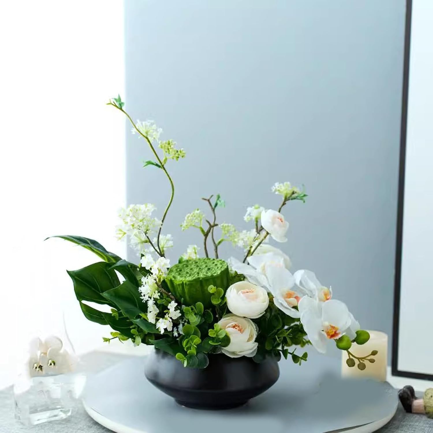 侘寂風 人工観葉植物 卓上 枯れない 自然な姿 生気に満ち F 自然な仕上がり モダン インテリアアクセサリー 14セット 庭園 室内 オフィス 寝室 リビング リラックス空間を演出する フェイクグリ｜サステナライフ