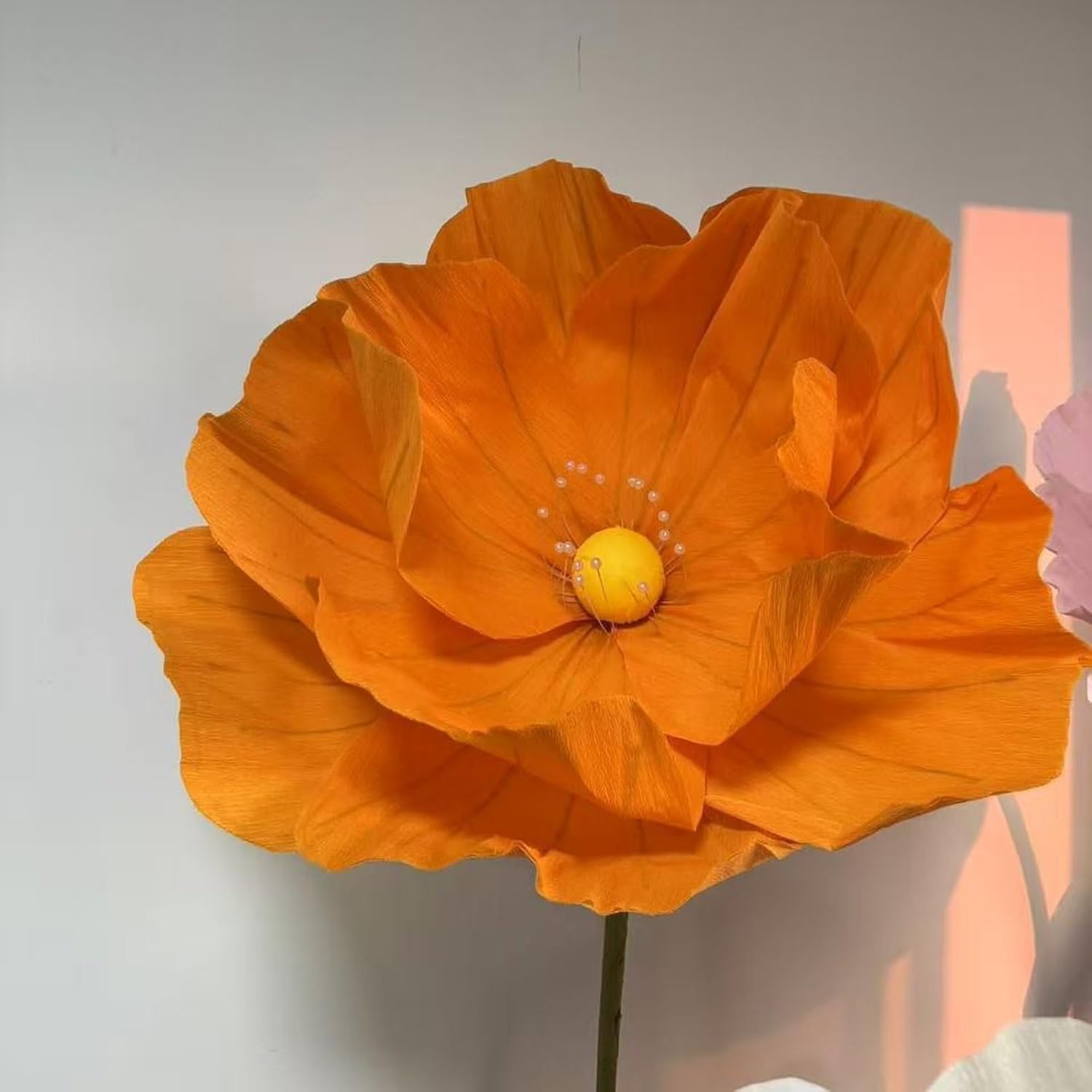 フェイクフラワー 虞もの言う花 芥子 薔薇花 途轍も無い造花 大型 DIY ジャンボ大きさ 60糎 飾りつけ花 映画化用 美陳 見せびらかす 寄りあい 周囲の状況かざり付ける バス発着場見せびらかす 立体的な押し出し 調査報告御花 人工観葉