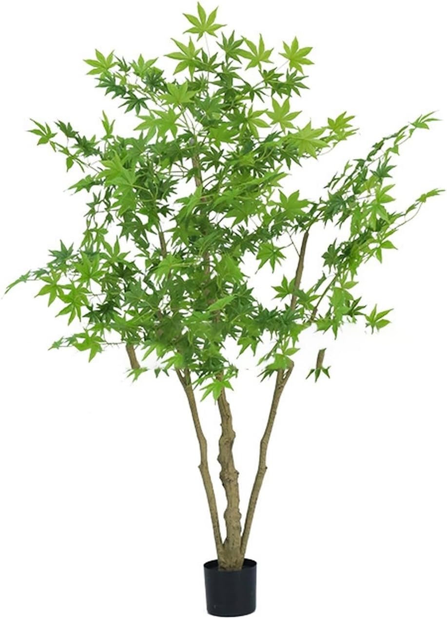 人工ヤシの木 室内 インテリアグリーン 鉢植え 観賞用 フェイク観葉植物 オフィス ディスプレイ 150CM 本物そっくり リビング 階段横用 落ち着きある 和モダン風 緑楓(人工) 葉一枚一枚が精巧|サステナライフ