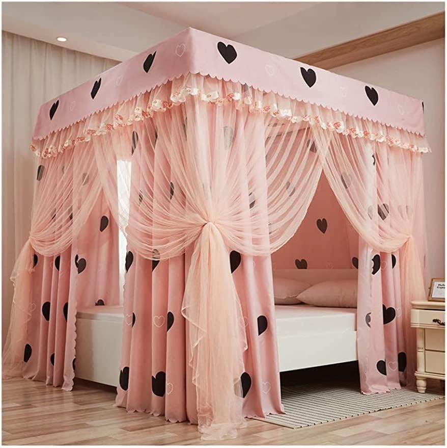 蚊帳 ベッドカーテン Mosquito Net For Bed 180x200cm 180x220cm 200x220cm 大型 ダブルベッド 天蓋付き 姫系蚊帳 夏用蚊帳 通気性 密度が高い 虫よけ｜サステナライフ