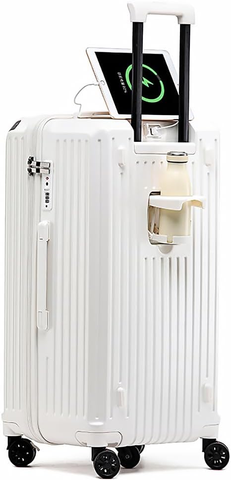 スーツケース 大容量 キャリーバッグ 機内持ち込み USB充電ポート付き カップホルダ キャリーケース 多機能 修学旅行 国内旅行 軽量キャリーバッグ 静音ダブルキャスター 耐衝撃 旅行出張 TSAロ|サステナライフ