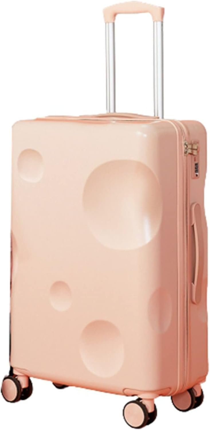 スーツケース キャリーケース 45L キャリーバッグ ファスナー式 超軽量 大型 耐衝撃 人気 静音ダブルキャスター 360度回転 ビジネス 旅行出張 入院 ピンク Mサイズ（3-5泊）｜サステナライフ