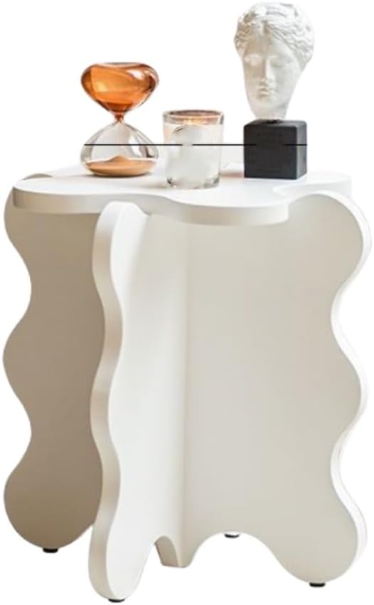 リビングテーブルミニ花片珈琲一覧表サイドテーブル 丸一覧表 御盆一覧表 珈琲一覧表 座卓 食台 リビングお部屋調度品ポンチ絵醇乎たる材ウェーブサイドテーブルシンプルなベッドルームベッ (