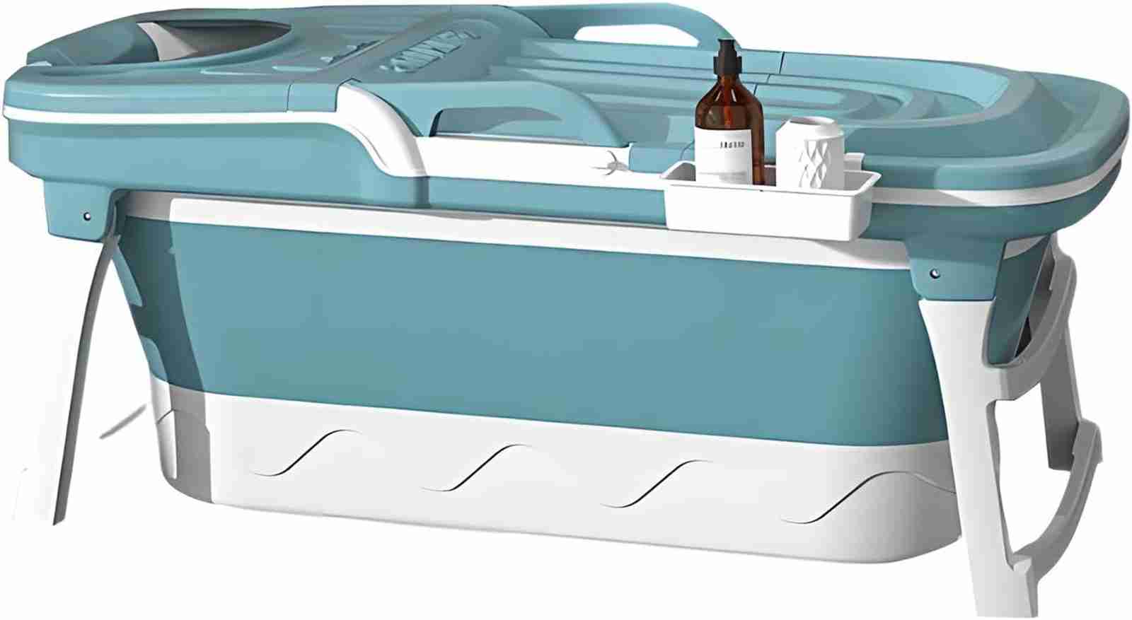 折りたたみ 浴槽 ポータブルバスタブ 保温蓋つき バスタブ お風呂 浸漬式 SPA 大人 子供 バスルーム 家庭用 収納便利 設置が簡単 滑り止め コンパクト 簡易風呂 組み立て不要 大きい浴槽 (ブ