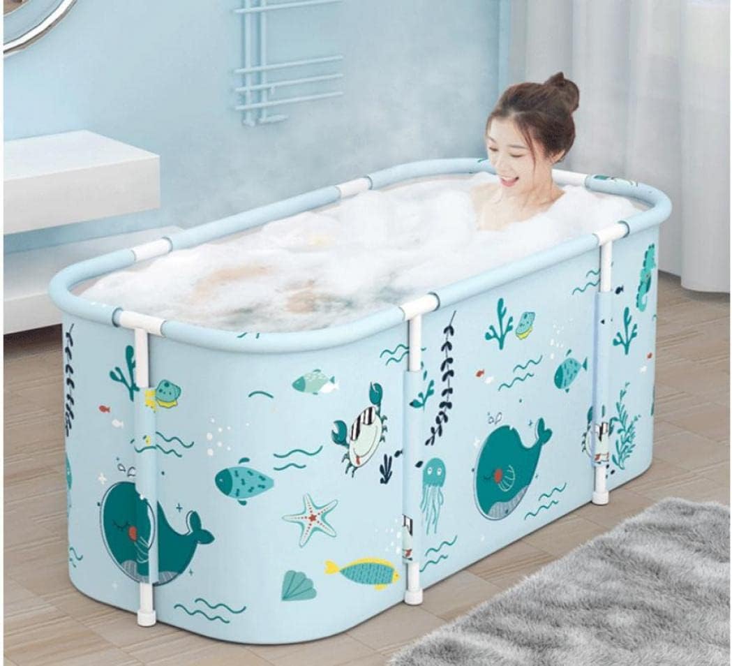浴槽 収納便利 ビニールプール ポータブルバスタブ 子供用浴槽 空気入れ不要浴槽おうちプール ミニプール 浴槽 ビニール浴槽 バスタブ 耐久性良浴槽 保温・保冷浴槽 空気入れ不要浴槽 (ブルー 1.4｜サステナライフ