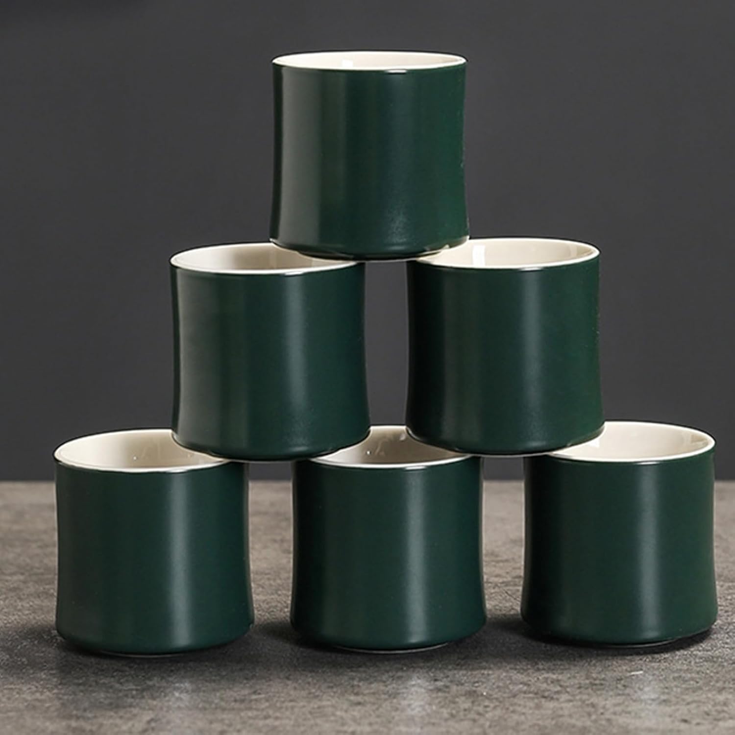 酒器セット 陶器 徳利 おちょこ 酒器 ぐい呑み 酒盃 とっくり 口径5*高さ16cm 250ml セット 日式 和風 ダークグリーン 無地 和酒徳利セット シンプル おしゃれ 晩酌 宴会 業務用 来|サステナライフ