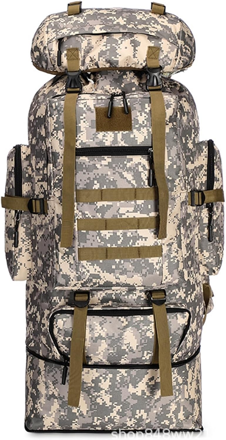 タクティカル 登山用リュック ミリタリー リュックバッグ 大型 迷彩柄 耐水 防汚 キャンプ 各種ポケット搭載 マウンテン アウトドアバックパック 女性/男性 ハイキング キャンプ 釣り