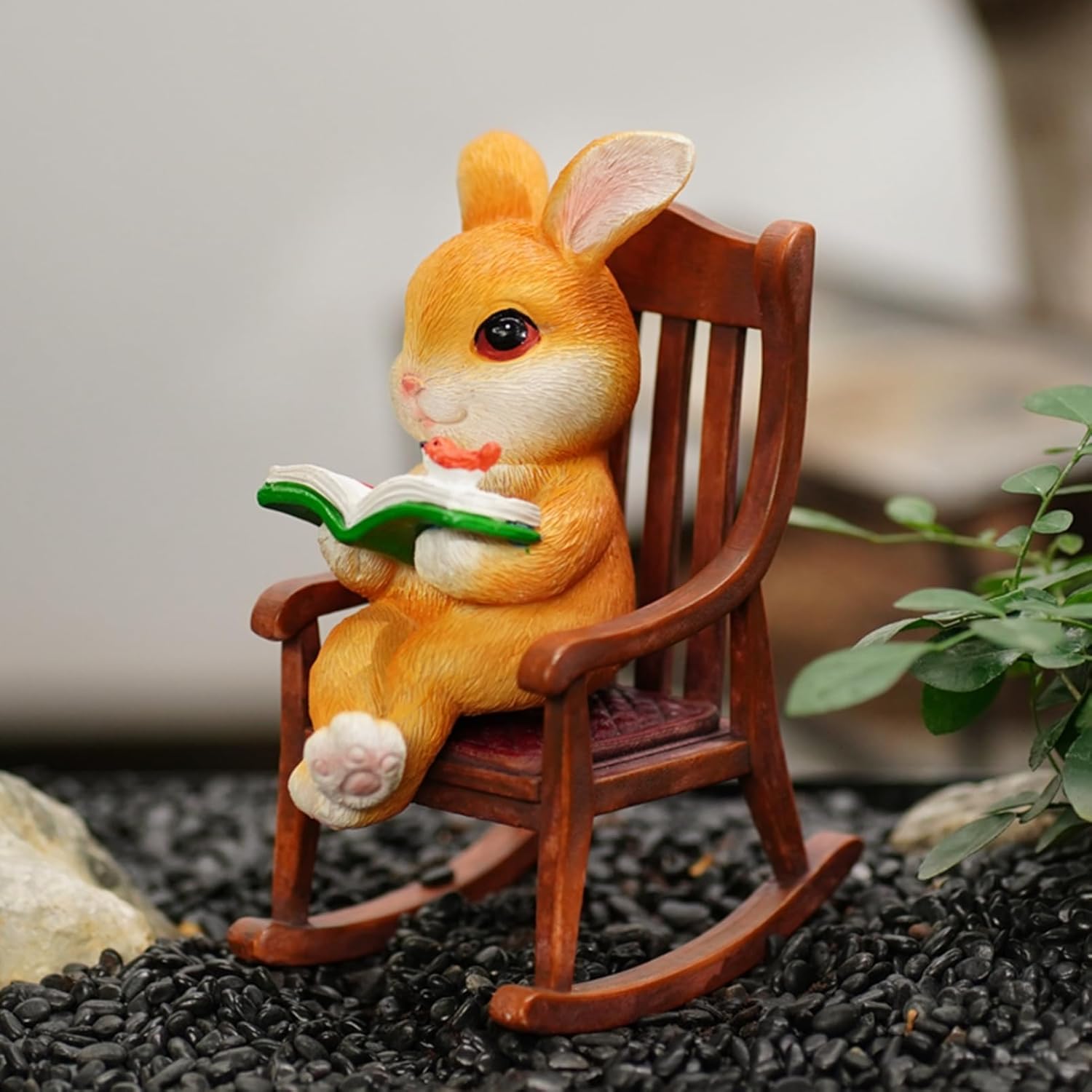 ガーデンオーナメント ウサギ 兎 かわいい 庭の装飾 屋外装飾 面白い 樹脂置物 インテリア 工芸品 園芸用品 動物 階段 歩道 室内 室外 ベランダ ガーデン置物 庭オブジェ 飾り物 プレゼント ギ