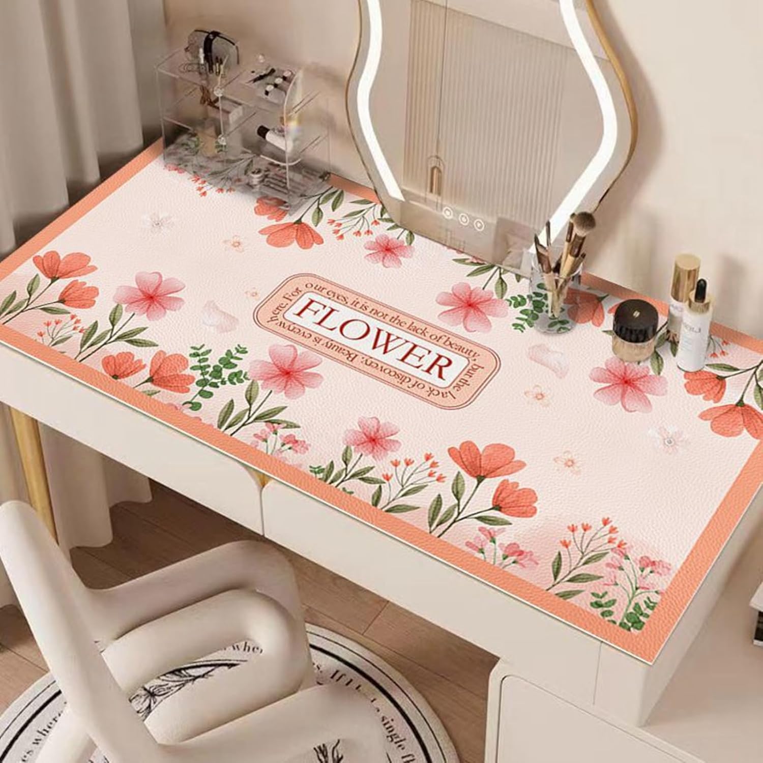 テーブルクロス PVC 食卓カバー 防水テーブルクロス 花柄 プリント 汚れ防止 耐久耐熱 ずれにくい 厚手 長方形 北欧風 ナチュラル 食卓クロス 長机用 家庭用 パーティー 花柄2｜サステナライフ