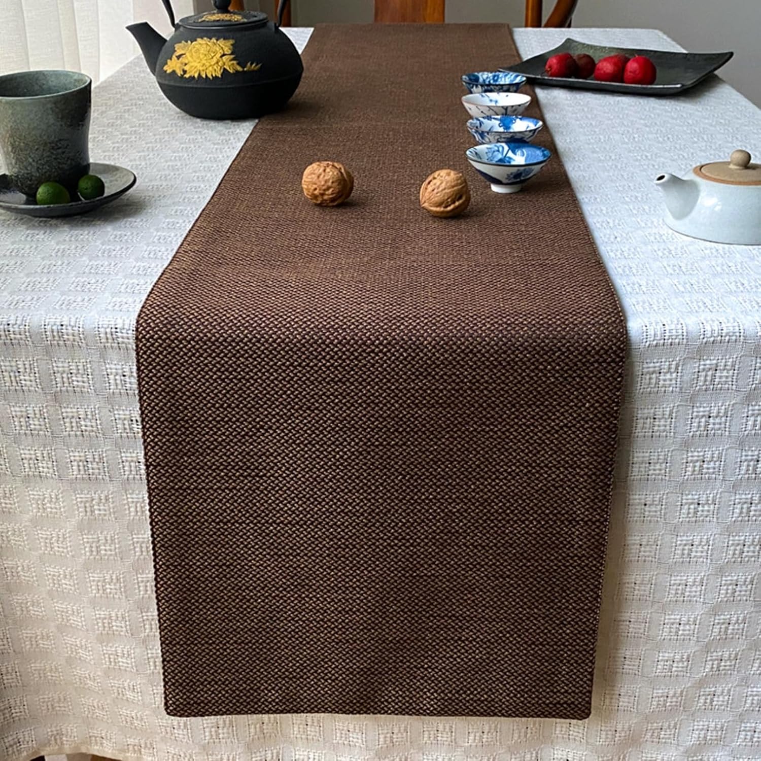 速見表伝令 麻 分かりやすい 和風 レトロ 無地 夕御飯引っ敷き テーブルクロス 速見表真っただ中 速見表小物 料理茶屋 泊まり属具 ちゃぶ台飾り付け 人となりうつり変わり オール陽気 珈琲 キッチン用品・食器・調理器具-テーブルクロス