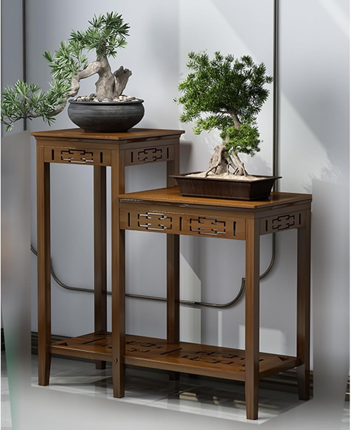 竹製 プランタースタンド 花台 植木鉢台 観葉植物 フラワースタンド 花置き棚 盆栽スタンド 植物スタンド 竹製鉢スタンド おしゃれ シンプル 飾り台 展示用 リビングルーム ベランダ 会議室