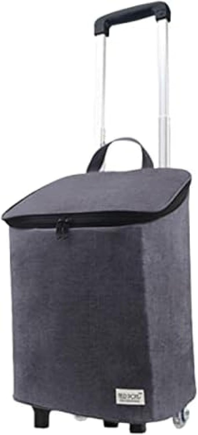 ショッピングカート 25L ショッピングキャリー 保温 保冷機能付き 折りたたみ 買い物カート 2輪 4輪 クーラーバッグ 大容量 軽量 静音 コンパクト おしゃれ ブラック二輪 アウトドア 買い物