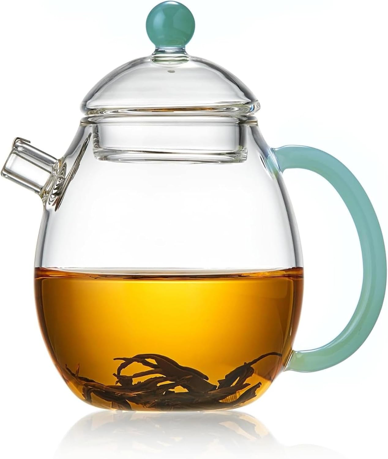 ポカロティー ミニ急須 耐熱ガラス 140ml 卵形小容量ティーポット 一人用 ?油 紅茶 緑茶