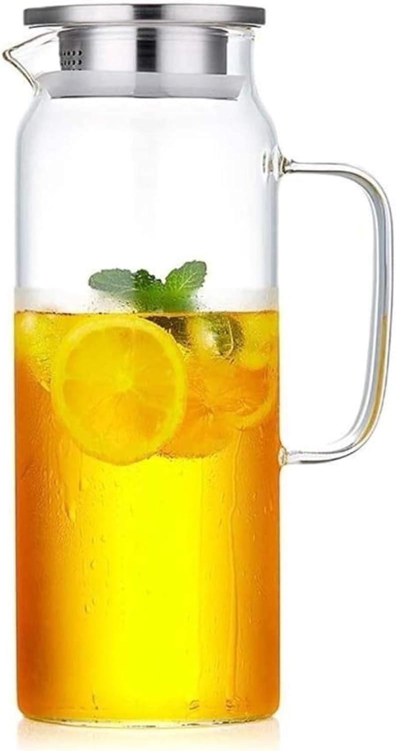 ティーポット 急須 アイスコーヒーをティーコーヒーコーヒーとミルクのための蓋アイスティーポット耐熱付きティーポットカップティーポットカップガラスのピッチャーに非常に適し (Size : 10x27.5｜サステナライフ