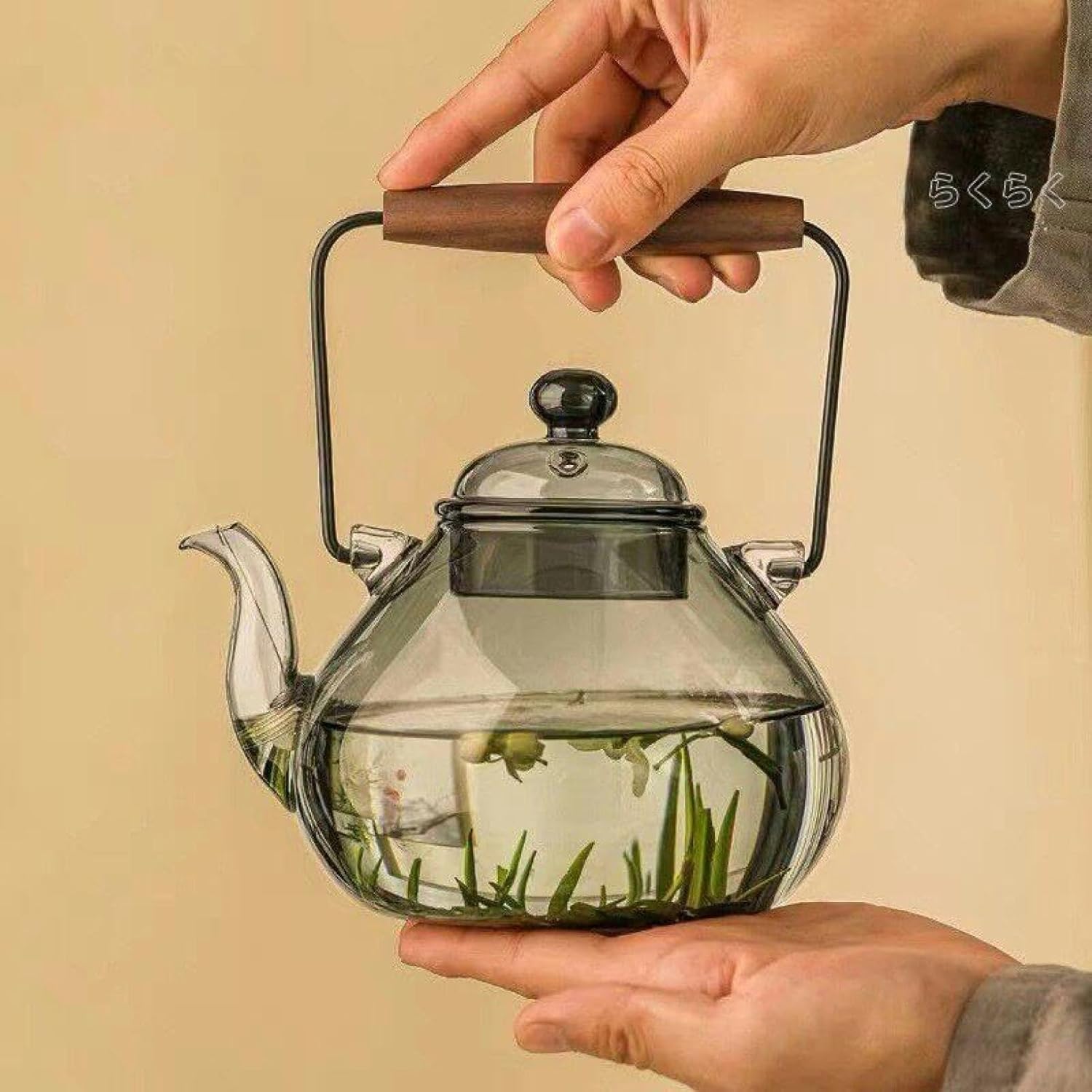 1100ML 耐熱ガラス ティーポット 茶こし 急須ケットル やかん ガラス瓶