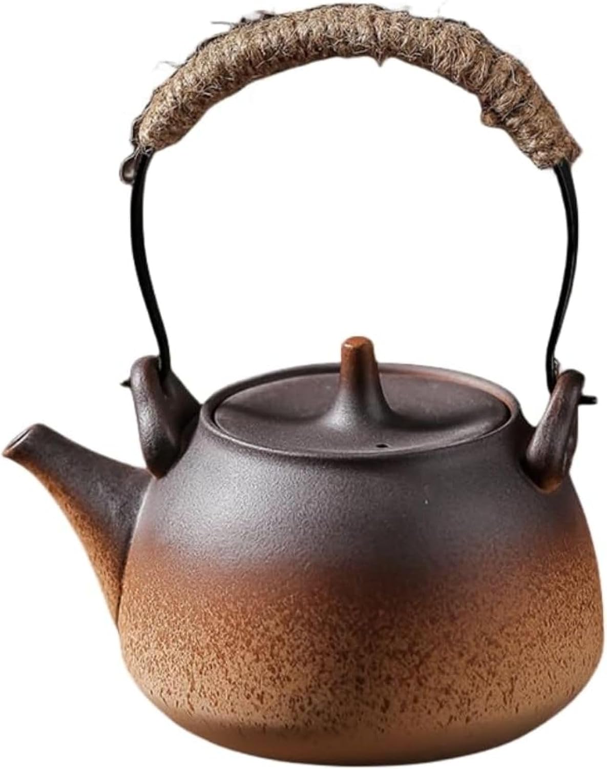 土瓶 急須 陶器茶道道具、 直火対応 深蒸し可 伝統工芸品 ミニケトル ティーポット 急須ポット レトロ 耐熱 タイプ フィルター付きサイドハンドルシングルポット屋内 ホームティーセット ギフトとして