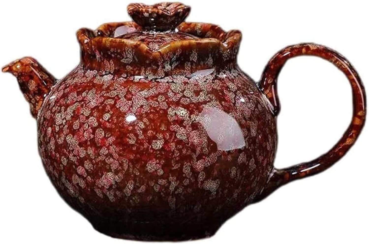 常滑焼陶茶こし急須ブラック 常滑焼 ロータス 和風 急須 新茶 お茶 ティー 緑茶 煎茶 ほうじ茶 玄米茶 陶製茶こし 茶こし一体型 実用的 13*8*13cm ギフト 贈り物 プレゼント なる