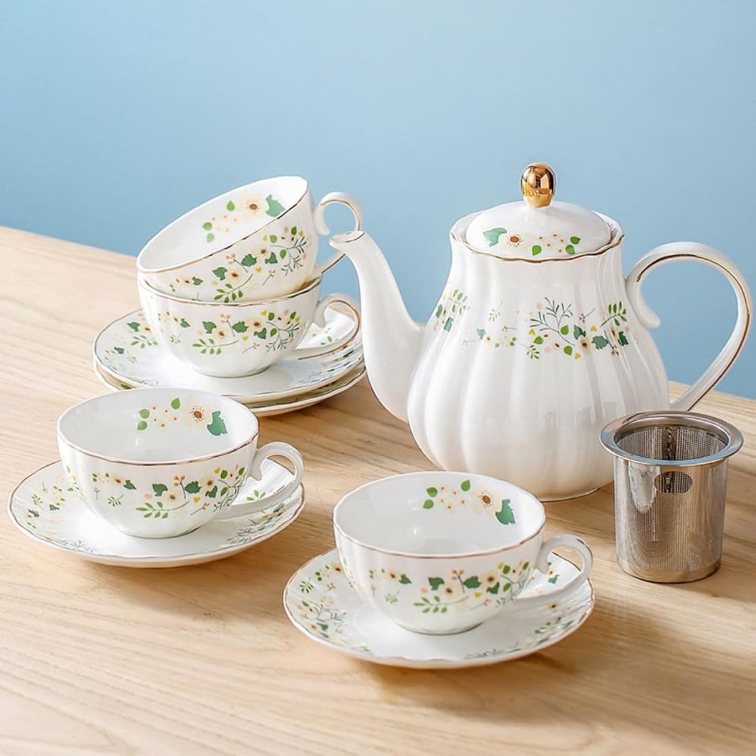 茶器セット陶磁器コーヒーセットカップ紅茶カップ田園風プノンペンアフタヌーンティーカボチャポットコーヒーセット 15,794円