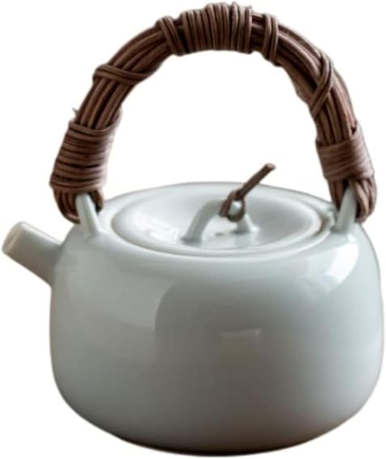 陶器ポット 急須 籐柄 携帯ポット 耐熱ポット 麦茶ポット 麦茶ポット 冷水筒 ケトル