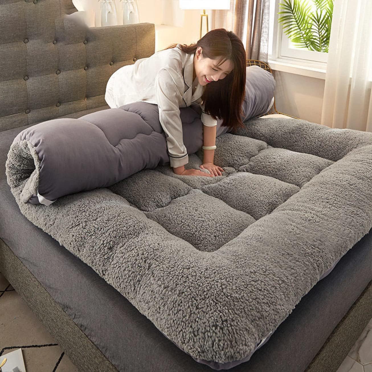 敷きパッド ワイドキング ネイビー 冬 180*200 敷きパッド シンプル あったか 敷きパッド 吸湿発熱 抗菌防臭 静電気防止 リバーシブル 暖か 敷きパッド あったか グレー ベッドパッド 優し