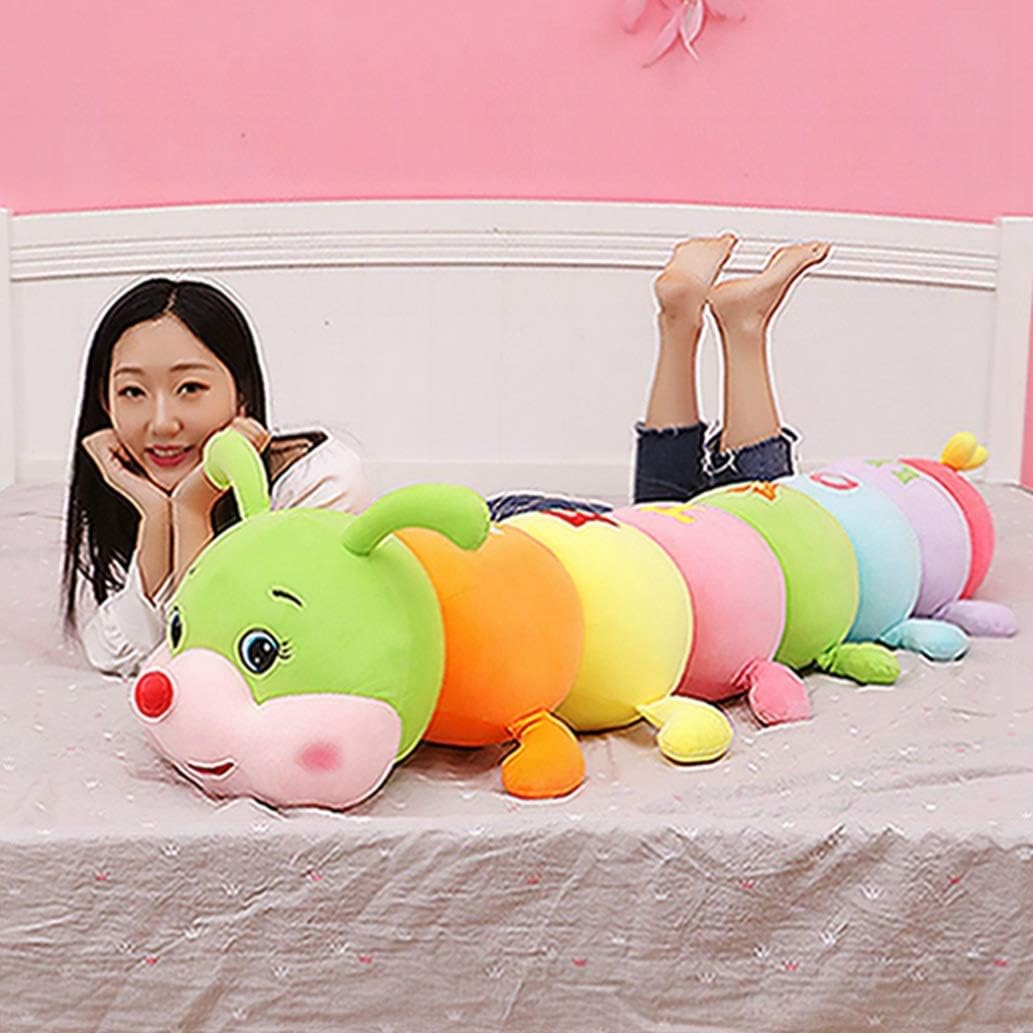 けむしぬいぐるみ 抱き枕 クッション 65cm 動物 毛虫 可愛い キャラクター 洗える 気持ちいい おもしろ雑貨 けむし ピロー 添い寝枕 かわいい ロング 昼寝枕 インテリア おしゃれ 誕生日ギフ