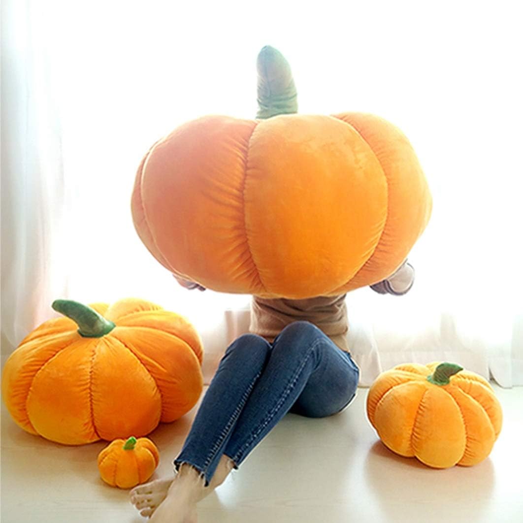 ぬいぐるみ かぼちゃ クッション お昼寝まくら 抱き枕 インテリア ﾋﾟロー かわいい リアルぬいぐるみ プレゼント 座布団 抱きまくら ふわふわ 添い寝枕 オレンジ色 40cm 抱き枕 ソファ用 ハ