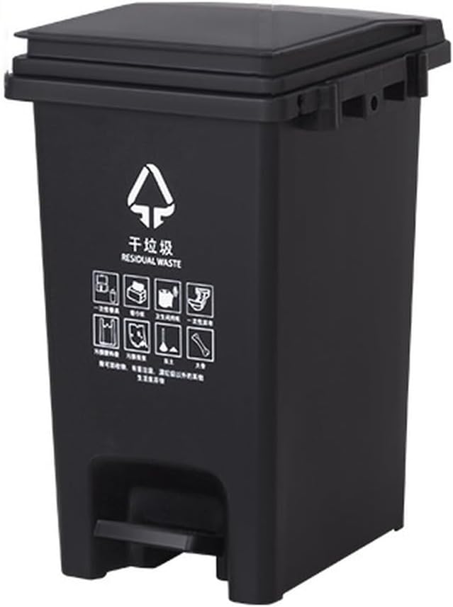 ゴミ箱 場所とらない 20L ペダル 縦型 大容量 リビング ごみ箱 洗面所用 おしゃれ ワゴン キッチン 臭い漏れ防止 スリム 新生活 足踏み ブラック ダストボックス 分別 シングル リビング ダ｜サステナライフ