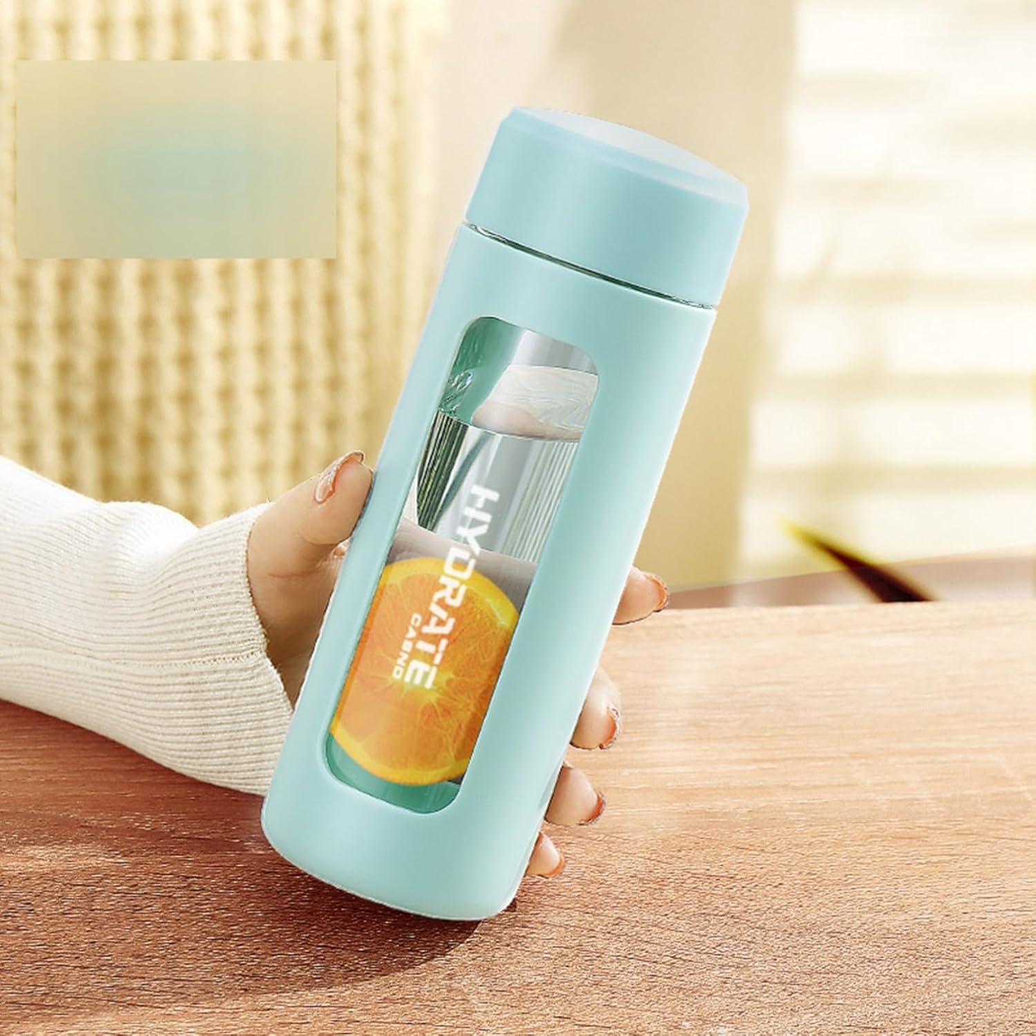ウォーターボトル 240ml ミニ 茶こし 380ml 460ml ガラス水筒 かわいい 小型 広口タイプ マグボトル ガラスマグカップ 蓋付き 直飲み 軽い 持ち運び 漏れなし 耐熱 ギフト オフィ