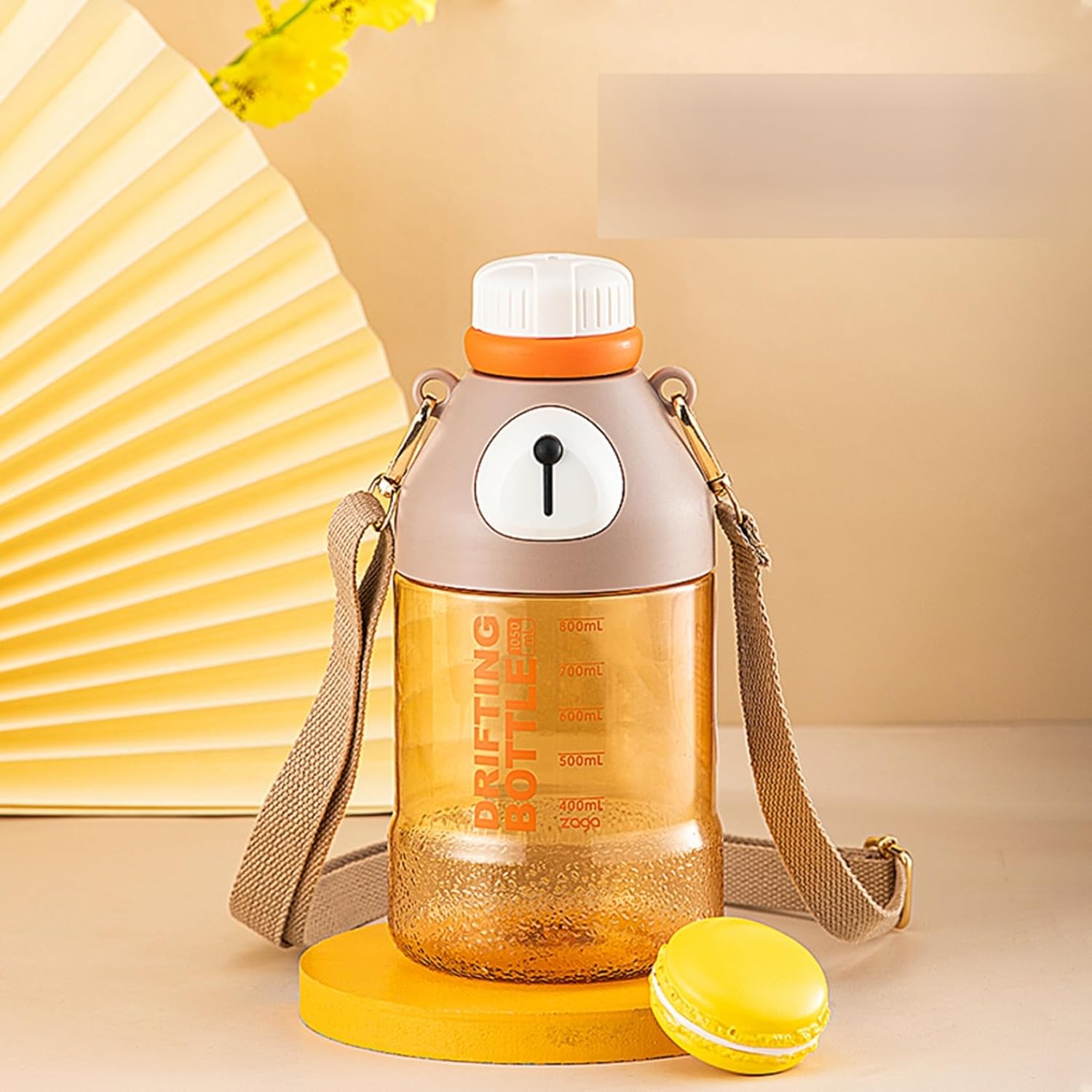 1リットル ウォーターボトル Tritan クマちゃん 可愛い水筒 目盛り 大容量 ストロー付き 1050ml プラスチック製 蓋付き 漏れ防止 持ち運び便利 あらう 子ども 大人用 幼稚園 運動用