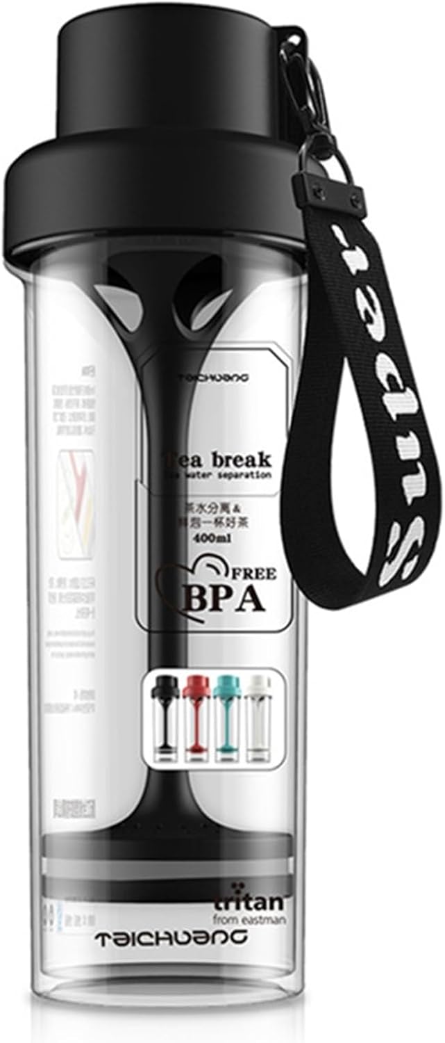 スポーツウォーターボトル 水筒 ハンドル付き 茶こし タンブラー 透明 Tritan 直飲み あらいやすい 給水 お茶入れ 携帯便利 耐衝撃性 漏れのない 男女兼用 普段 通勤 学校 紅茶 プレゼント 4,968円