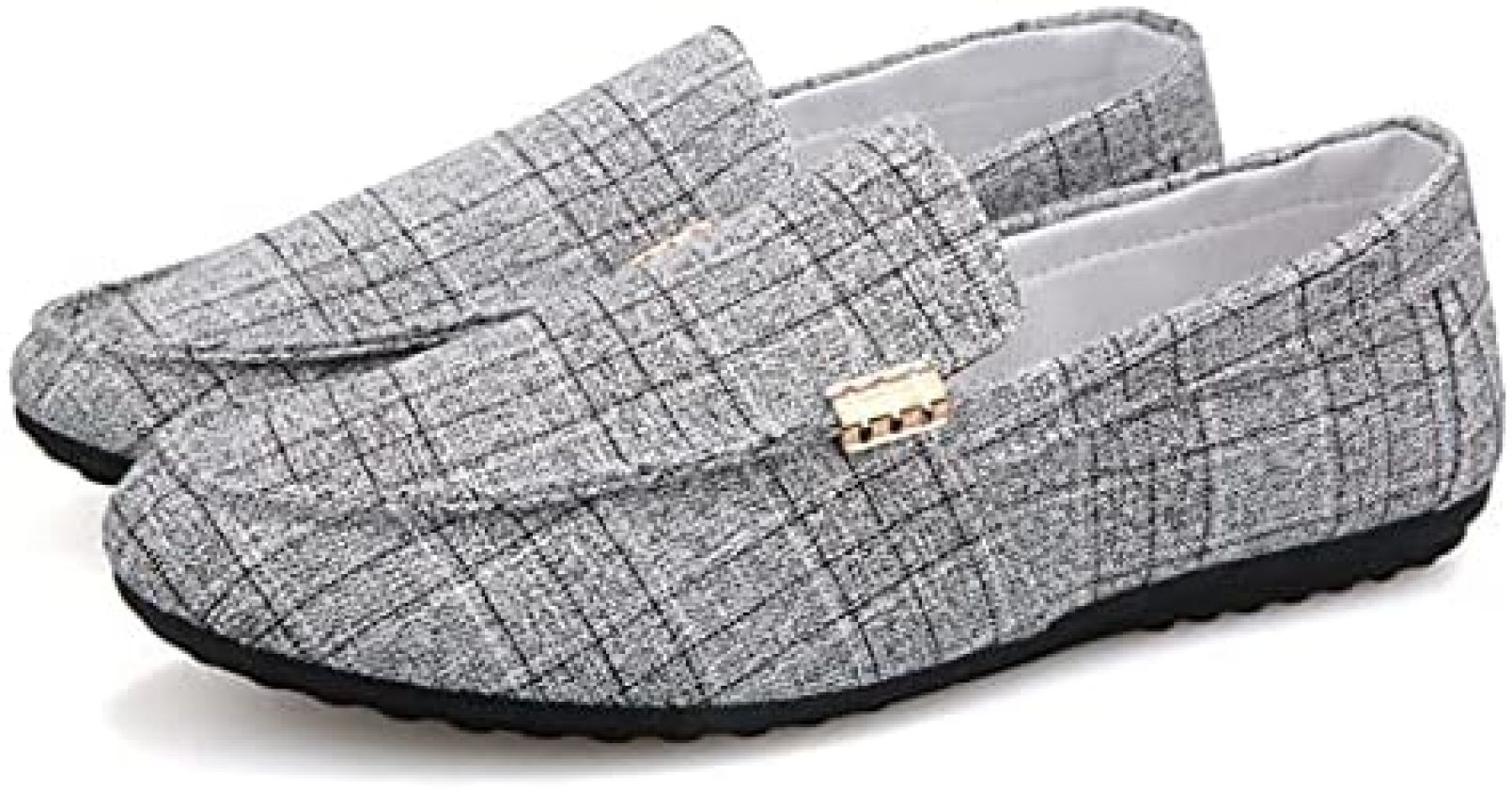 メンズ 軽量 紐なし スリッポン ストライプ モカシン モカシンシューズ おしゃれ トレンド ドライビングシューズ 疲れにくい 歩きやすい 痛くない カジュアルシューズ (グレー 男性 ブラック ）｜サステナライフ